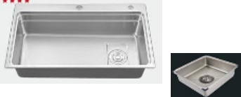 BACHA DE COCINA SATINADA C/ACCESORIOS SG-8048AR1 800*480*220